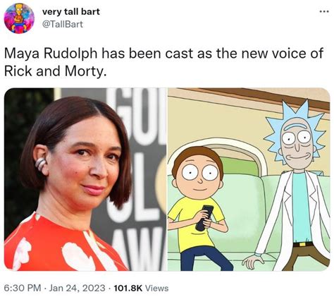 Maya Rudolph has been cast as the new voice of Rick and Morty. | Rick and Morty Voice Recasting ...