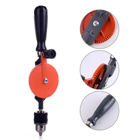 DIY Hand Crank Wood Drill Powerful Manual Drill Steel Precision Casting ...