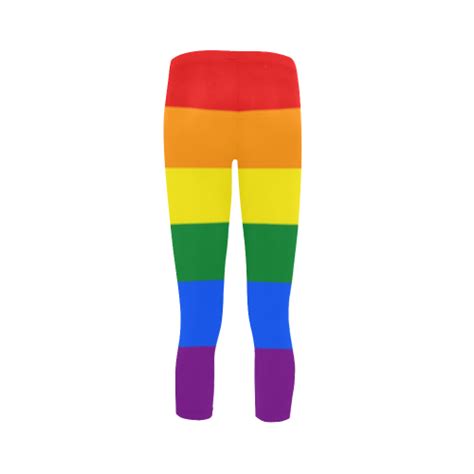 Gay Pride Rainbow Flag Stripes Capri Legging Model L02 ID D346824