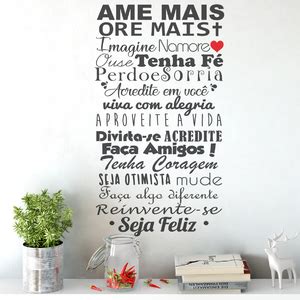 Adesivo Decorativo De Parede Frase Ame Mais Ore Mais Amigos Leroy Merlin