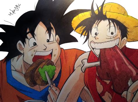 Goku and Luffy by MikeES on DeviantArt