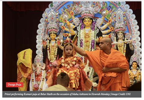 Thousands Watch Kumari Puja On Maha Ashtami In West Bengal Hindu