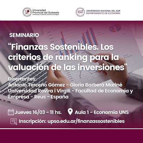 Seminario Finanzas Sostenibles Los Criterios De Ranking Para La