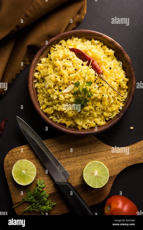 moong dal khichdi, Indian national Dish or food, selective focus Stock Photo - Alamy