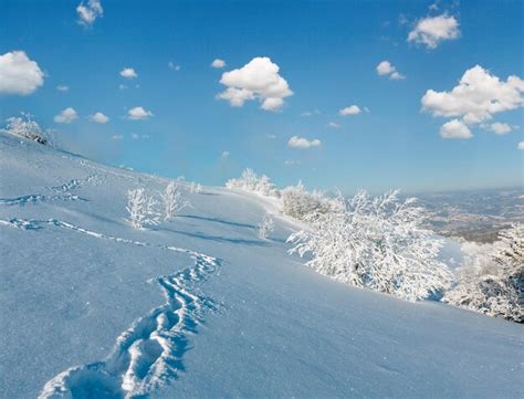 Premium Photo | Winter mountain snowy landscape