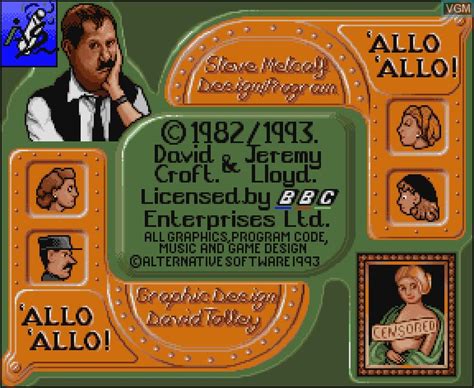 Allo Allo Cartoon Fun For Commodore Amiga The Video Games Museum