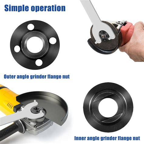 Pcs Angle Grinder Flange Nuts And Spanner Wrench Set Sturdy Inner And