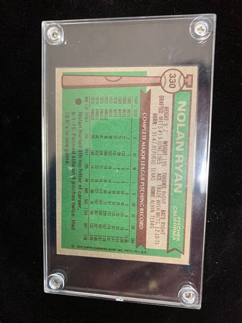 Topps Nolan Ryan California Angels With Case Ebay