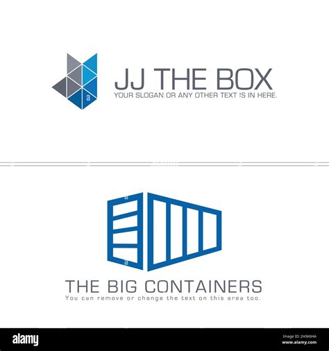 Industrial business container modern logo design Stock Vector Image ...