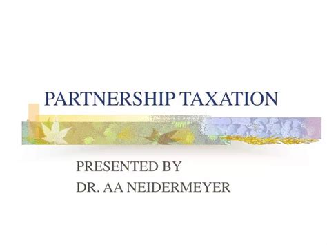 Ppt Partnership Taxation Powerpoint Presentation Free Download Id 50100