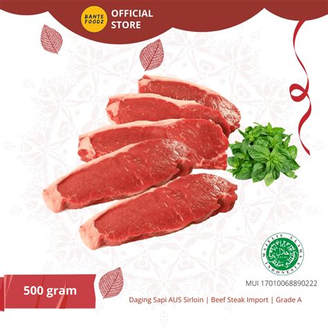 Jual Daging Sapi Aus 500 Sirloin Beef Steak Impor Grade A 1 Pack 500gr