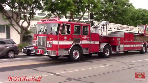 Lafd Light Force Responding To A Structure Fire Youtube