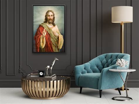 Jesus Christ Framed Wall Art Jesus Picture Printed On Acrylic Glass