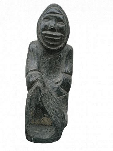 Inuit Stone Hunter Sculpture By Canada Eskimo Art Esquimau S Intondo