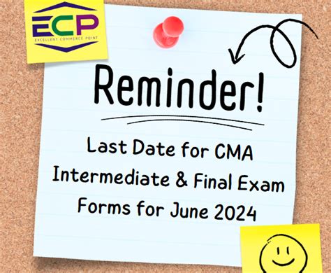 Last Date For Cma Intermediate Final Exam Forms For June Ecp