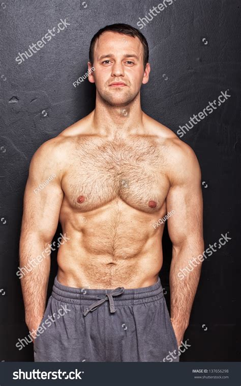 Handsome Man Naked Torso Posing Studio Stock Photo Shutterstock