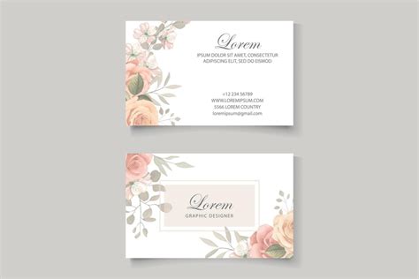 Beautiful floral business card template 3368240 Vector Art at Vecteezy