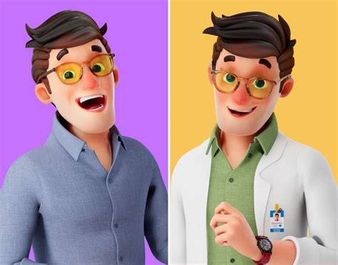 Stylized man doctor character Rigged 3D model - TurboSquid 1899918