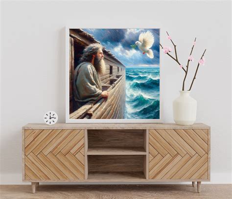 Noah Ark Dove Digital Printable Painting, Art for Church Vacation Bible ...