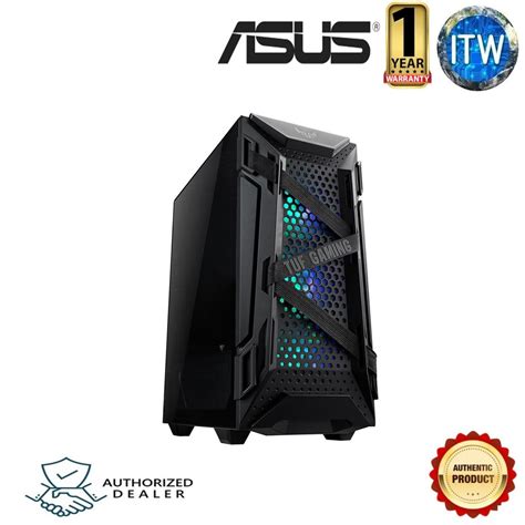 ASUS TUF Gaming GT301 ATX Mid Tower Tempered Glass Panel Compact PC