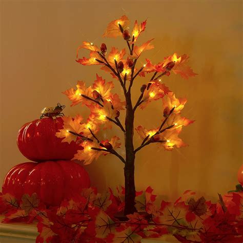 Buy Vanthylit 2ft Prelit Lighted Maple Tree With 24 Led Warm White