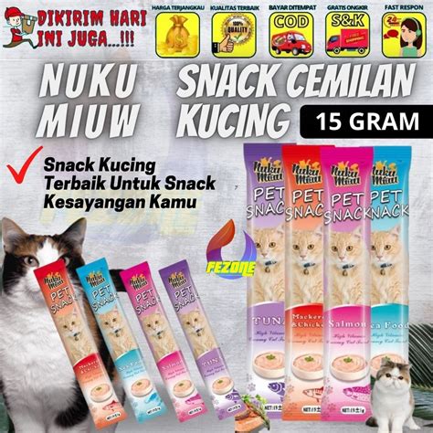 Jual Snack Kucing Creamy Treats Nuku Miuw Gr Setara Meo Creamy Bio