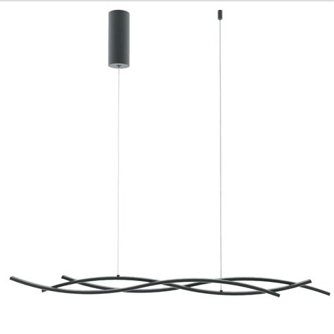 Lampadario Design Kinetic Led Nero In Alluminio Lm Luce