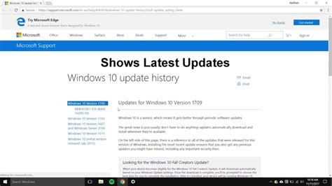 Check Version Of Windows 10 On Pc Windows 10 Update History Youtube