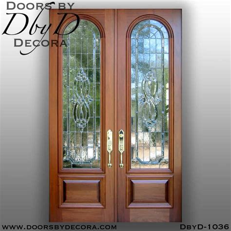 Custom Leaded Glass Exterior Doors Solid Wood Entry Doors By Decora