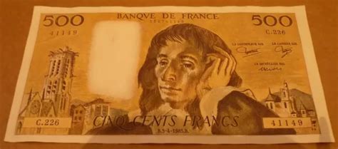 Specimen Billet De Banque France Franc Blaise Pascal Billet Factice