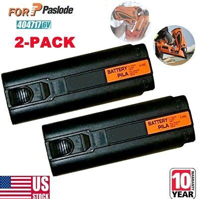 2 PACK For Paslode Impulse 6V 3600mAh 404717 Ni MH Battery Nailer