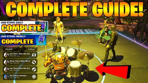 How To Complete All Jam Stage Daily And Weekly Quest Pack Challenges In Fortnite Free Rewards