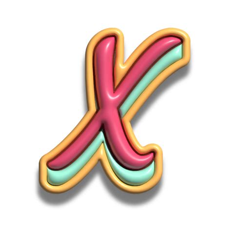 Letter X Glossy 3d Font 22282471 Png