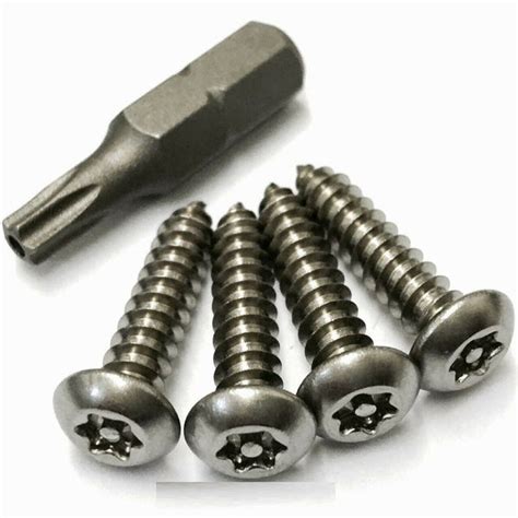 5pcs x Stainless Steel Number Plate Security Screws Kit - BoltWorld