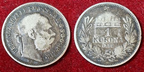 Österreich Ungarn Kaiserreich 1 Corona Krone Silber 1892 Korona Für