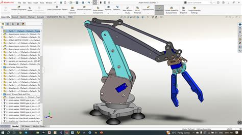 机械臂 Solidworks 2020 模型图纸下载 懒石网