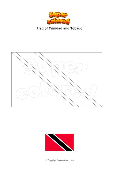 Coloring page Flag of Trinidad and Tobago - Supercolored.com