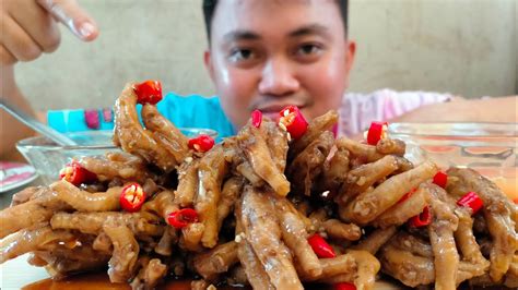 SPICY CHICKEN FEET ADOBO MUKBANG YouTube