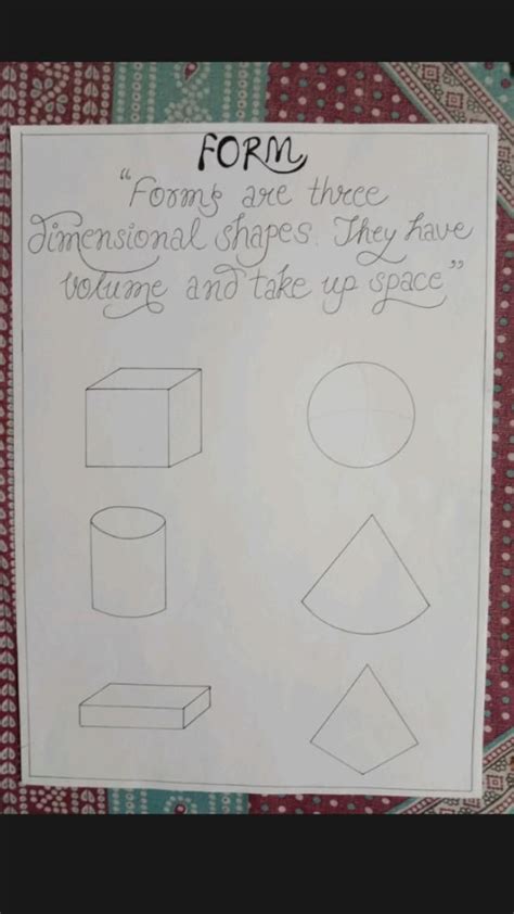 ELEMENTS OF ART. FORM | Elements of art, Drawings, Dimensional shapes