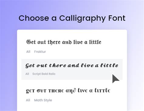 Calligraphy Font Generator: Copy and Paste Calligraphy Fonts | Fotor