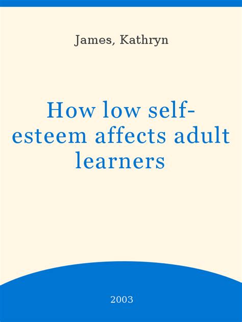 How Low Self Esteem Affects Adult Learners