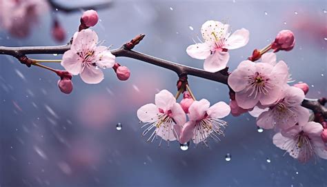 Premium AI Image | Captivating Plum Cherry Blossom Blooms