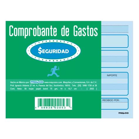 Block Comprobante D Gastos 14 Cta 2053 Atado De 4 Pzas Super Papelera