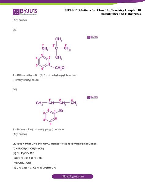 Ncert Solutions Class Chemistry Chapter Haloalkanes And Haloarenes