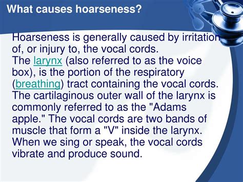 Ppt Hoarseness Of Voice Powerpoint Presentation Free Download Id