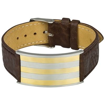 Mabro Steel Armband Edelstahl Mit Lederarmband Mm Breit