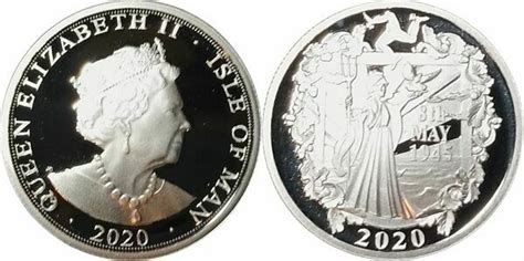 1 Sovereign Elizabeth II VE Day Isle Of Man Numista