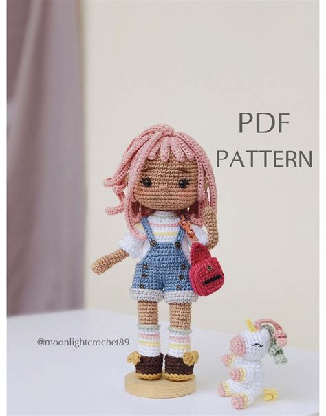 Crochet Doll Pattern Tina Doll Amigurumi Doll Pattern Pdf English Tutorial Etsy