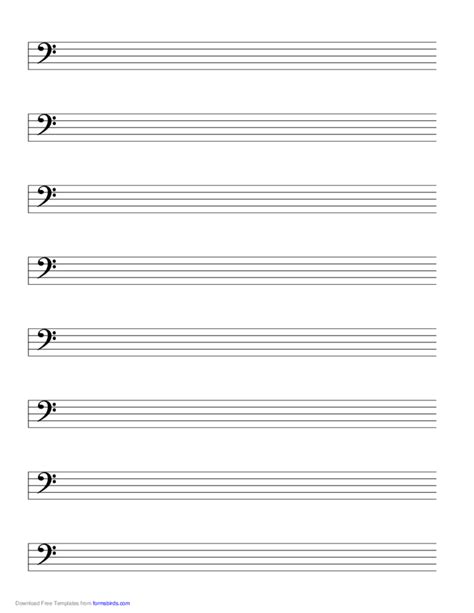 Staff Bass Clef Music Paper Free Download