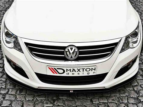 Maxton Front Splitter Vw Passat Cc R Rline Preface Textured For